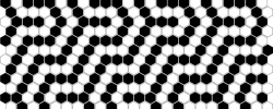 Mozaika Heksagon mały biało-czarny DUNIN