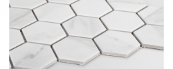 Mozaika Heksagon duży marble mat Raw Decor